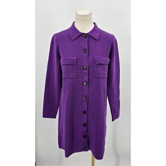 Loft Pocket Mini Sweater Shirtdress - Picture 1 of 5